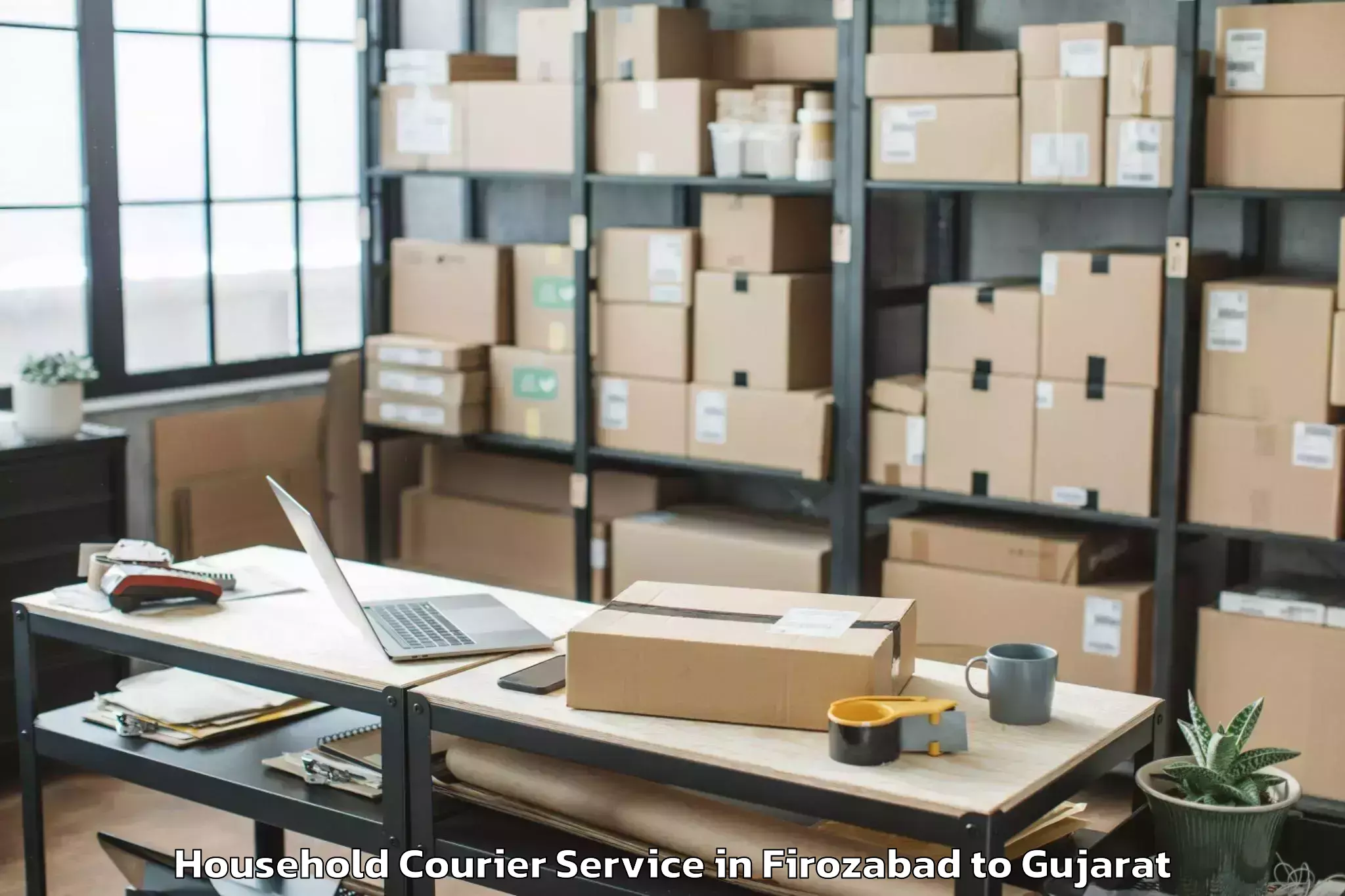 Top Firozabad to Jodiya Bandar Household Courier Available